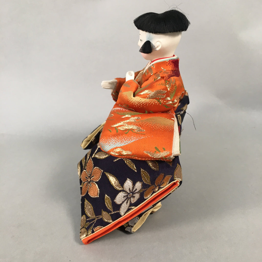 Japanese Hina Doll Kimono Boy Musician Vtg Gonin Bayashi Girls Day Decor ID368