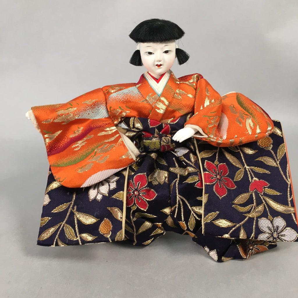Japanese Hina Doll Kimono Boy Musician Vtg Gonin Bayashi Girls Day Decor ID375