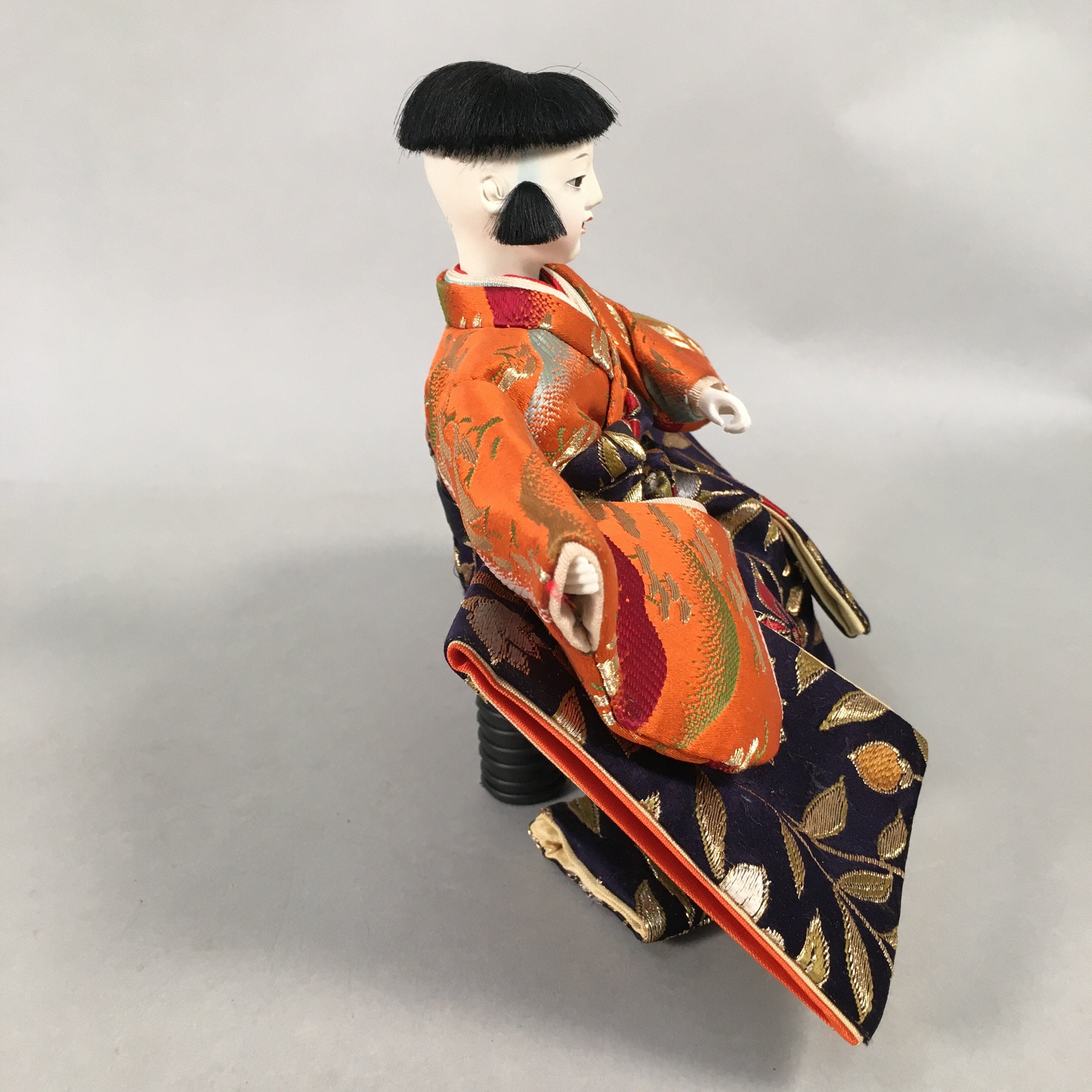 Japanese Hina Doll Kimono Boy Musician Vtg Gonin Bayashi Girls Day Decor ID375