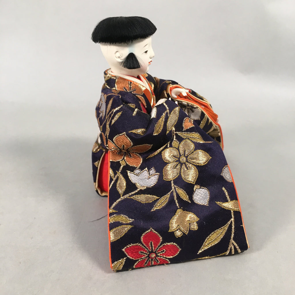 Japanese Hina Doll Kimono Boy Musician Vtg Gonin Bayashi Girls Day Decor ID376