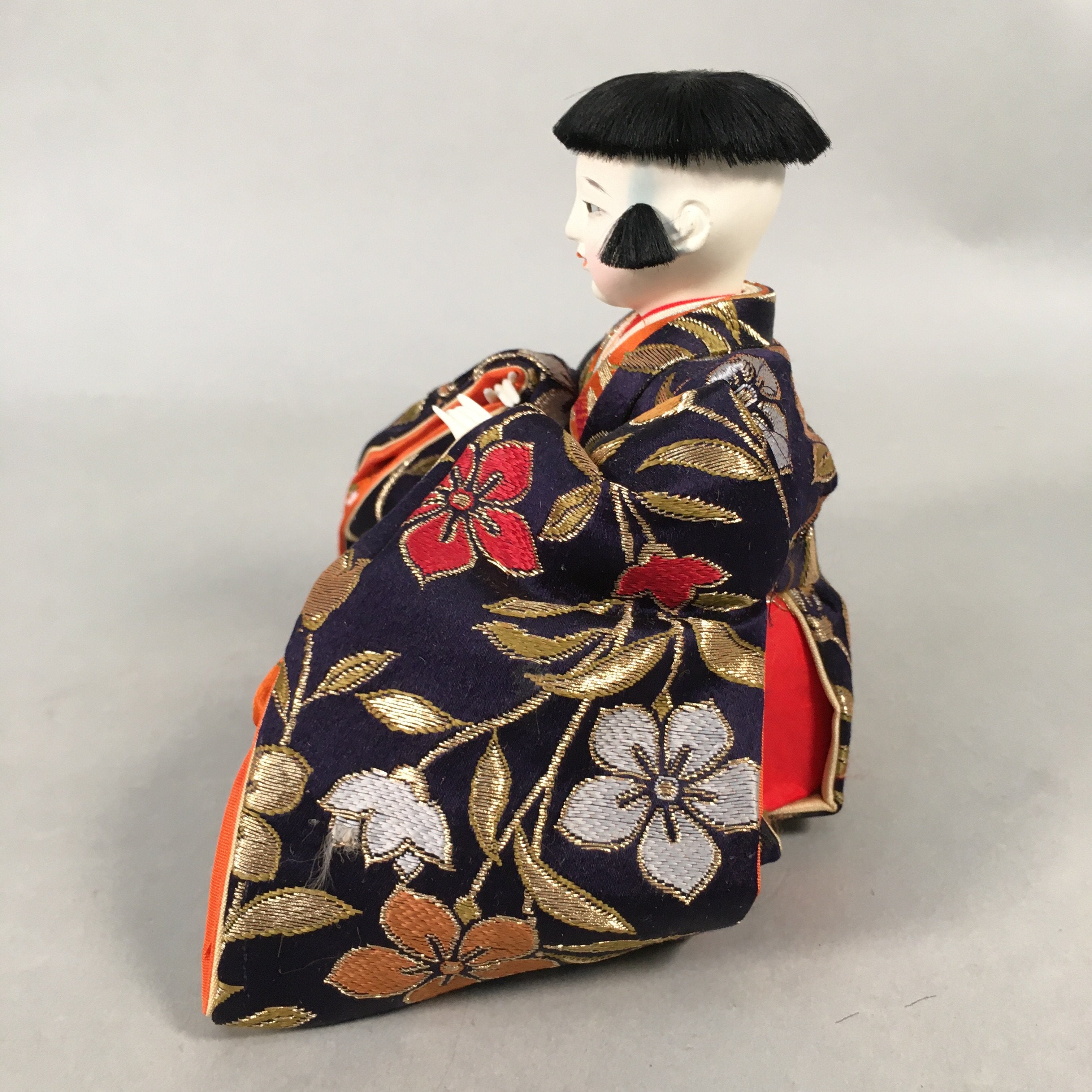 Japanese Hina Doll Kimono Boy Musician Vtg Gonin Bayashi Girls Day Decor ID376