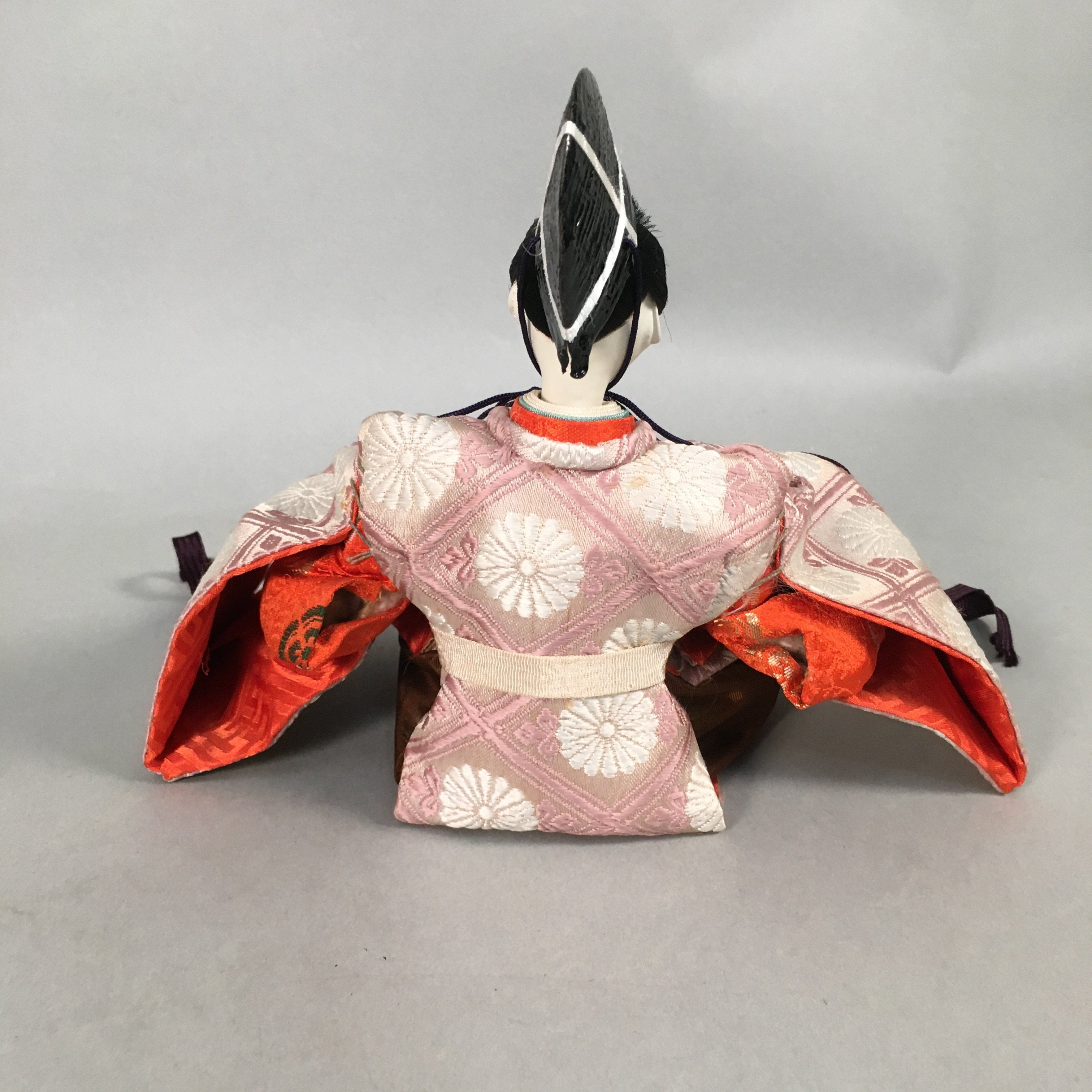 Japanese Hina Doll Kimono Boy Musician Vtg Gonin Bayashi Girls Day Decor ID377