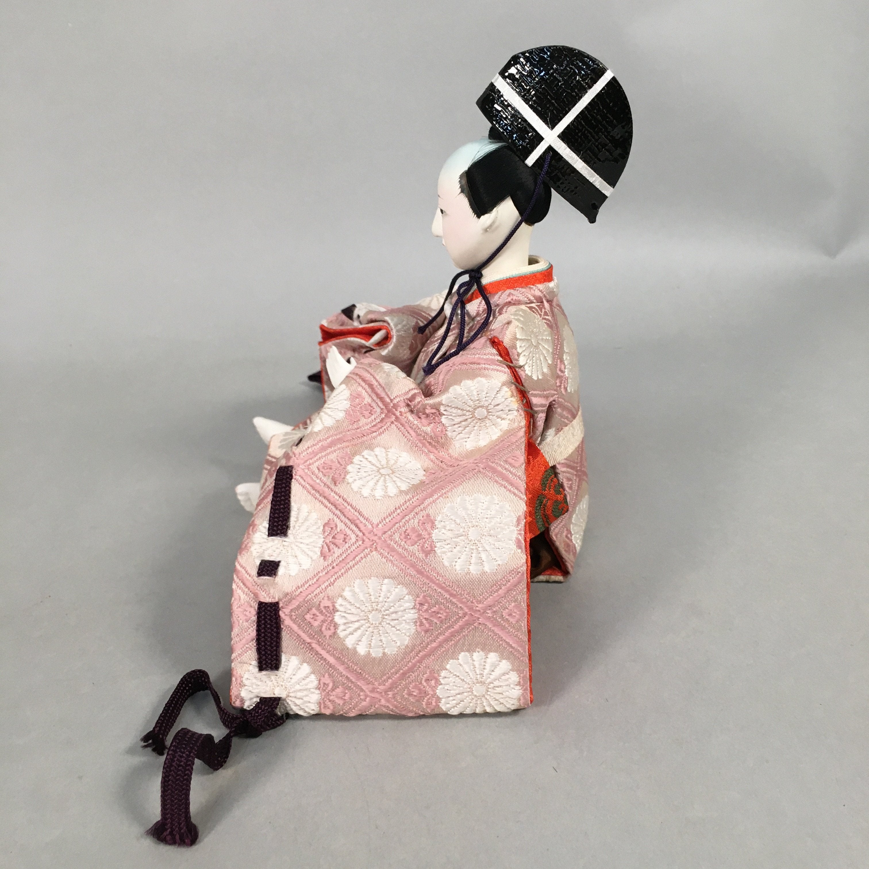 Japanese Hina Doll Kimono Boy Musician Vtg Gonin Bayashi Girls Day Decor ID377
