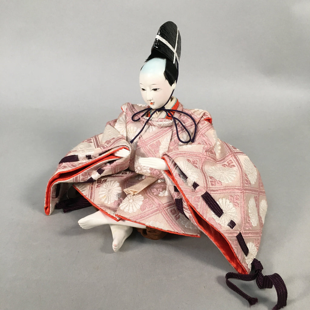 Japanese Hina Doll Kimono Boy Musician Vtg Gonin Bayashi Girls Day Decor ID377
