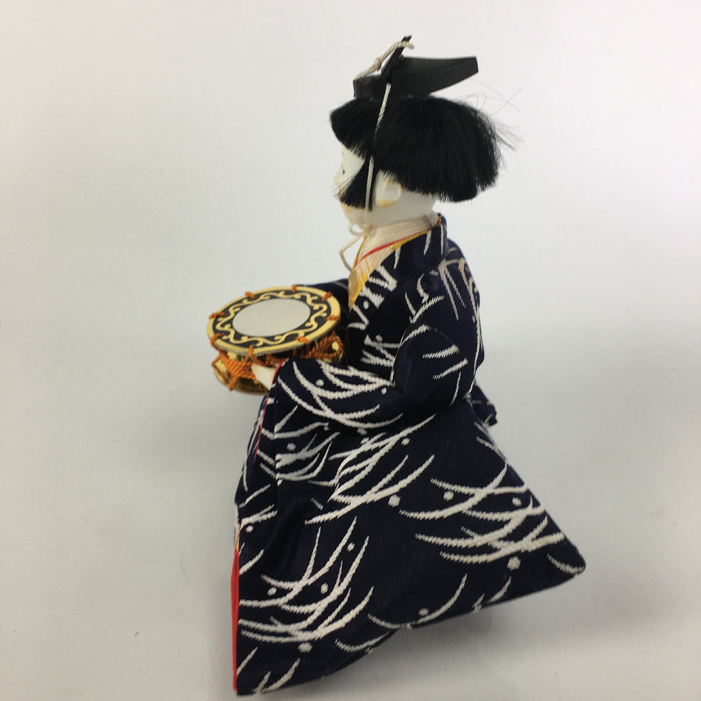 Japanese Hina Doll Kimono Boy Musician Vtg Gonin Bayashi Girls Day ID381