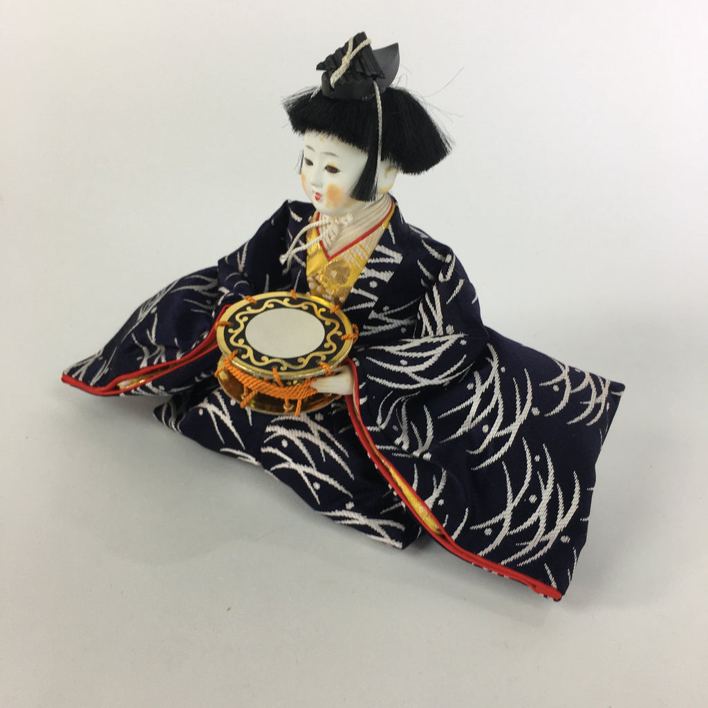 Japanese Hina Doll Kimono Boy Musician Vtg Gonin Bayashi Girls Day ID381