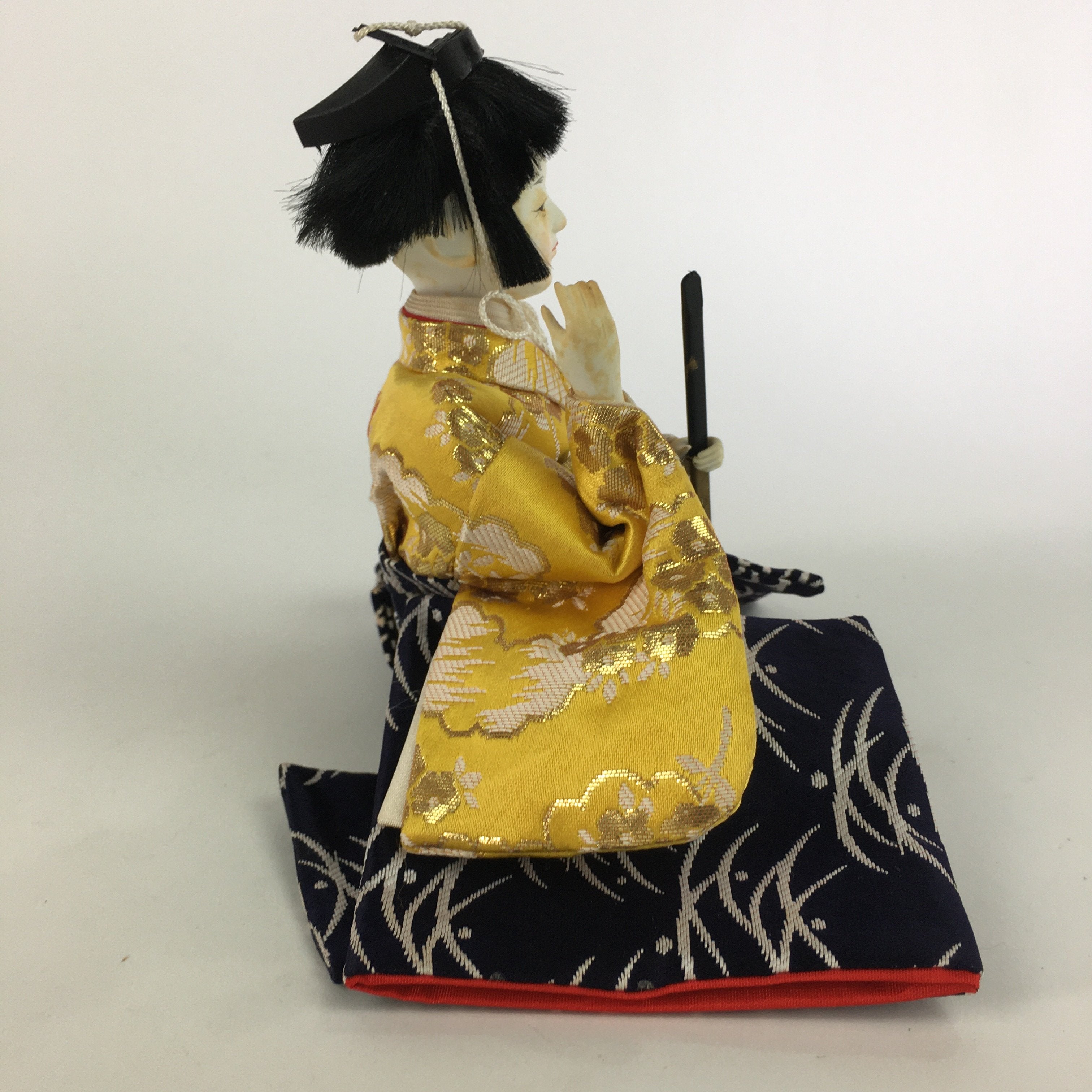 Japanese Hina Doll Kimono Boy Musician Vtg Gonin Bayashi Girls Day ID382