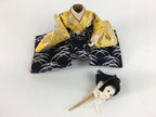 Japanese Hina Doll Kimono Boy Musician Vtg Gonin Bayashi Girls Day ID382