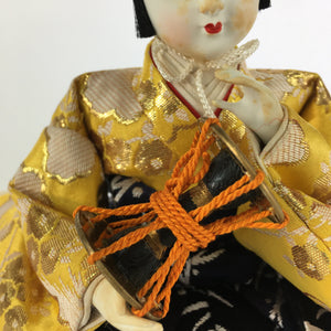 Japanese Hina Doll Kimono Boy Musician Vtg Gonin Bayashi Girls Day ID385