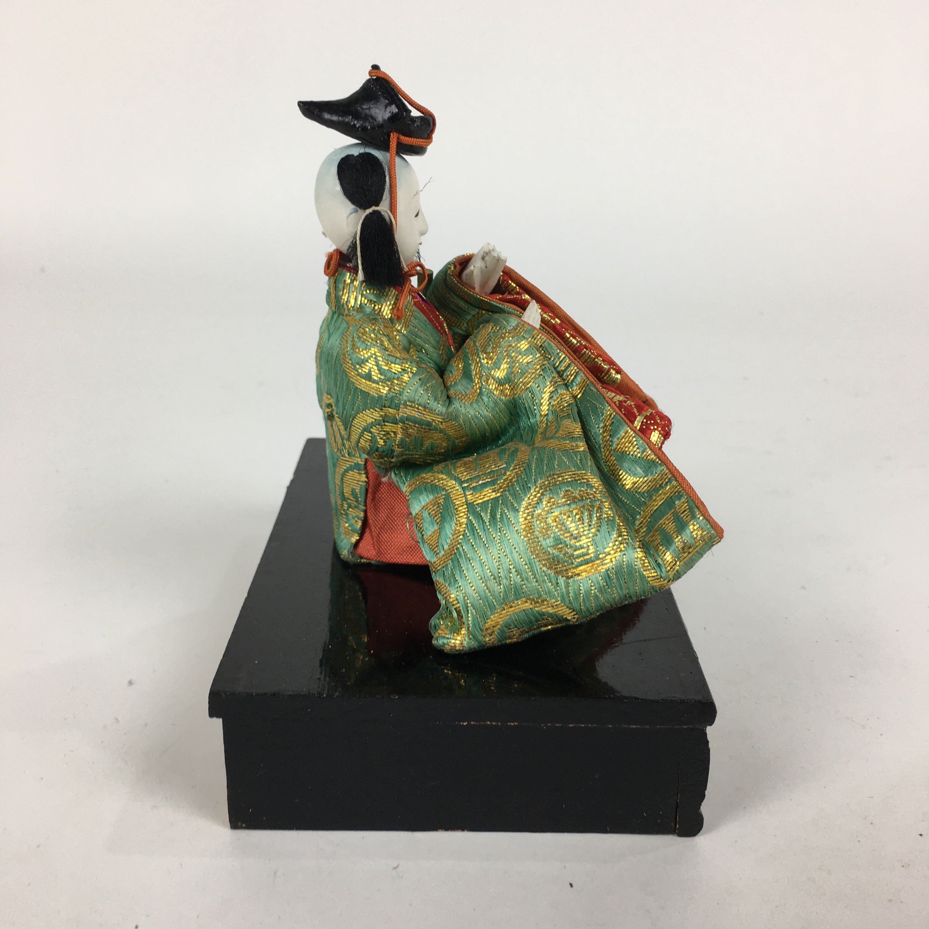 Japanese Hina Doll Kimono Boy Musician Vtg Gonin Bayashi Girls Day ID418