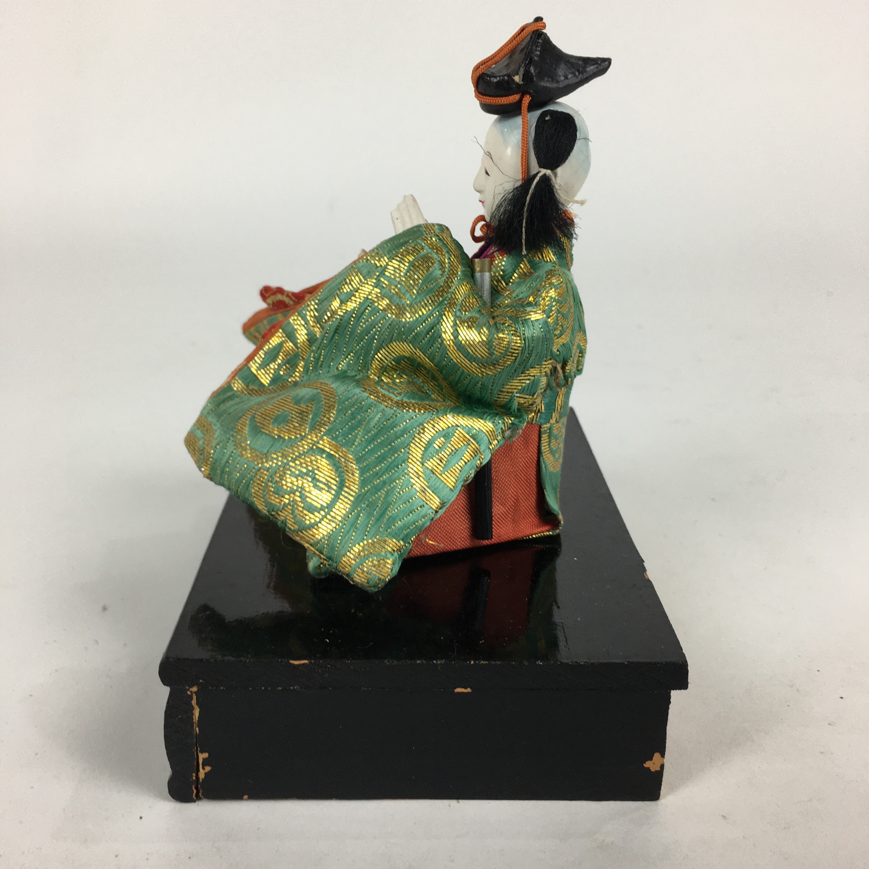 Japanese Hina Doll Kimono Boy Musician Vtg Gonin Bayashi Girls Day ID418