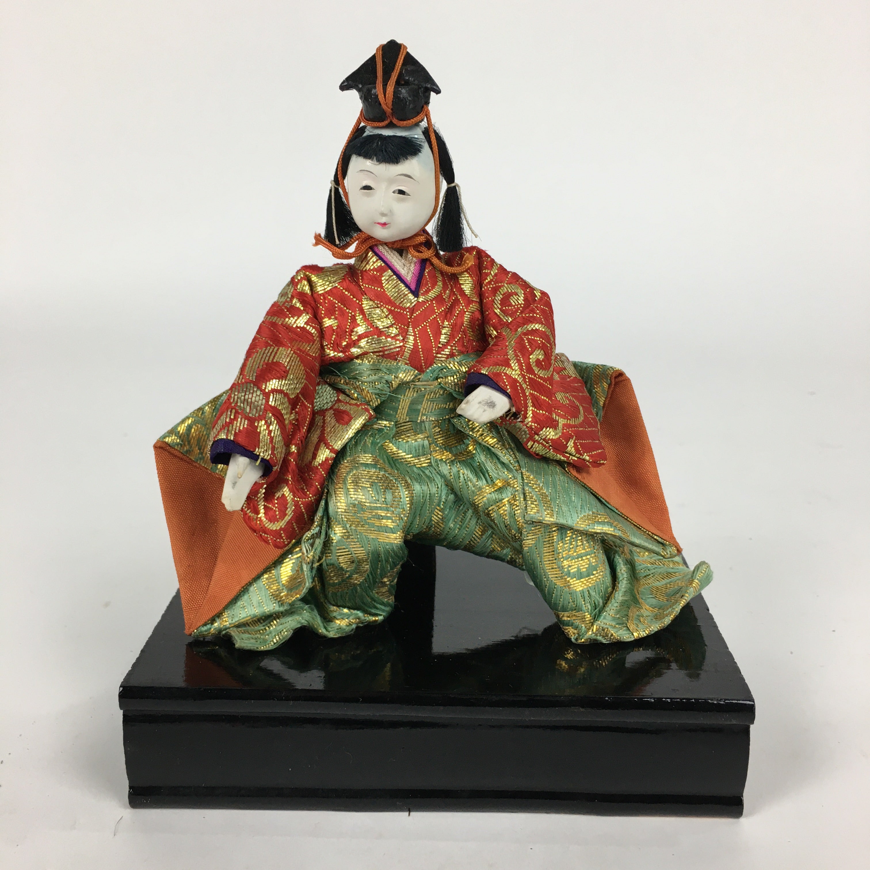 Japanese Hina Doll Kimono Boy Musician Vtg Gonin Bayashi Girls Day ID419