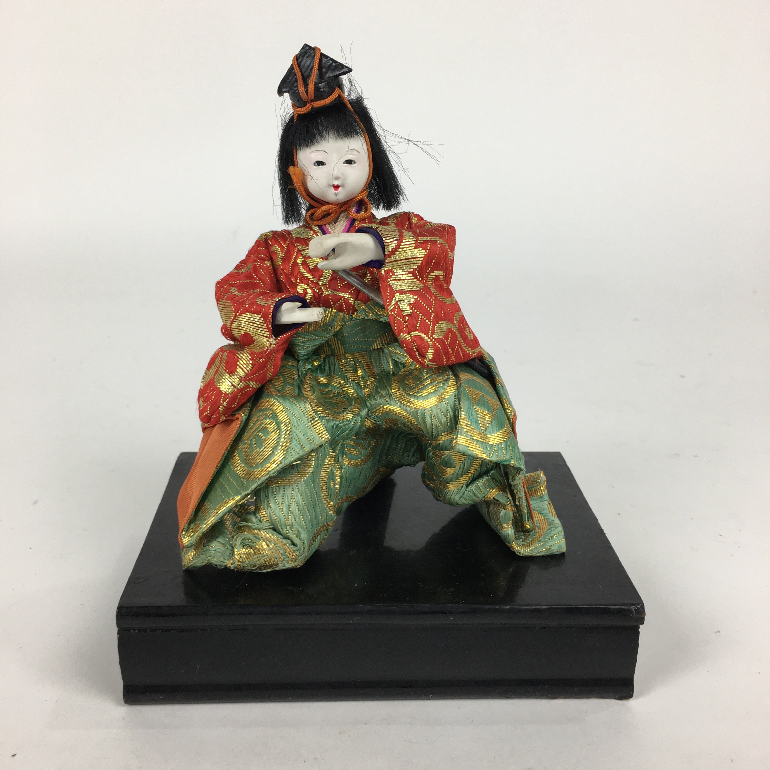 Japanese Hina Doll Kimono Boy Musician Vtg Gonin Bayashi Girls Day ID420