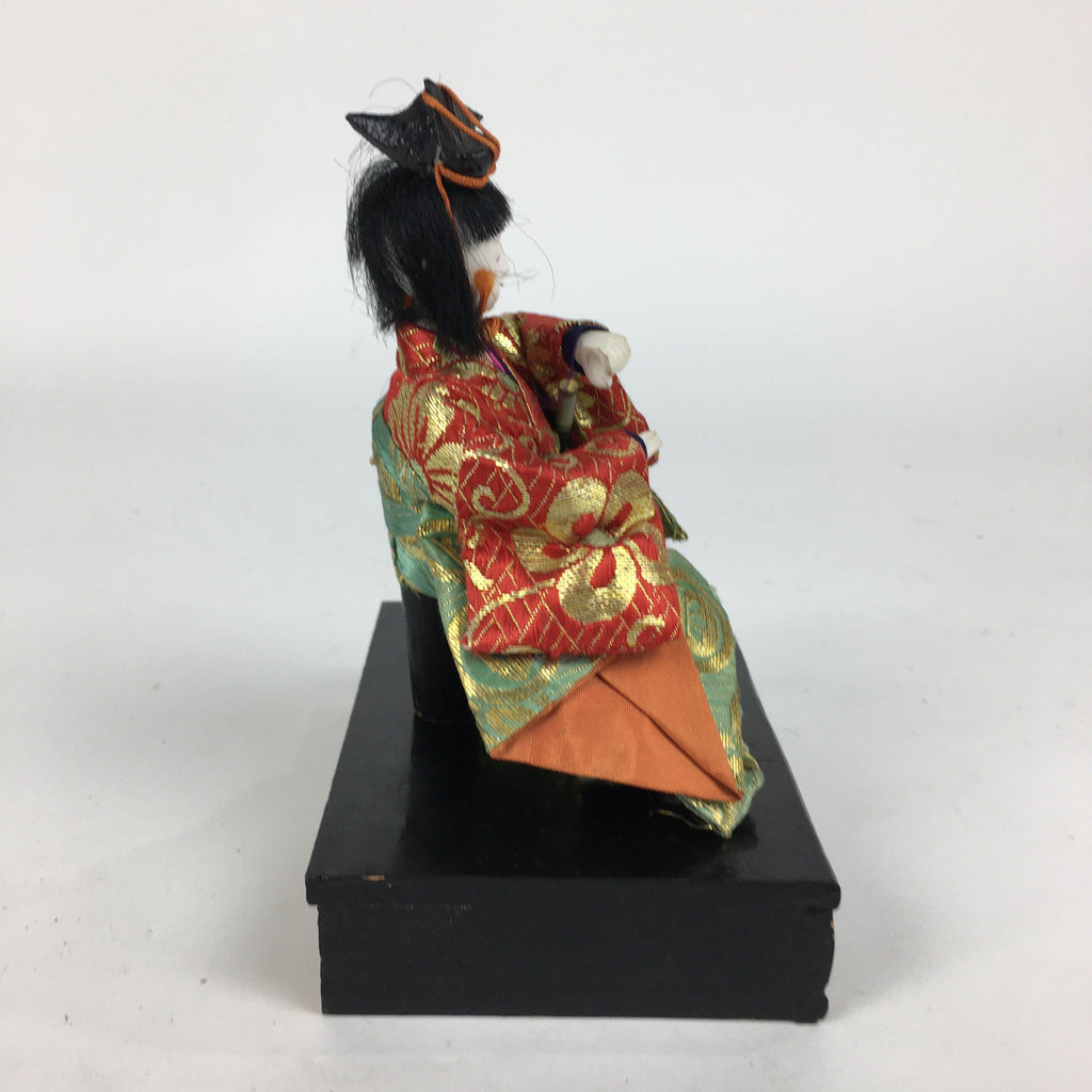 Japanese Hina Doll Kimono Boy Musician Vtg Gonin Bayashi Girls Day ID420