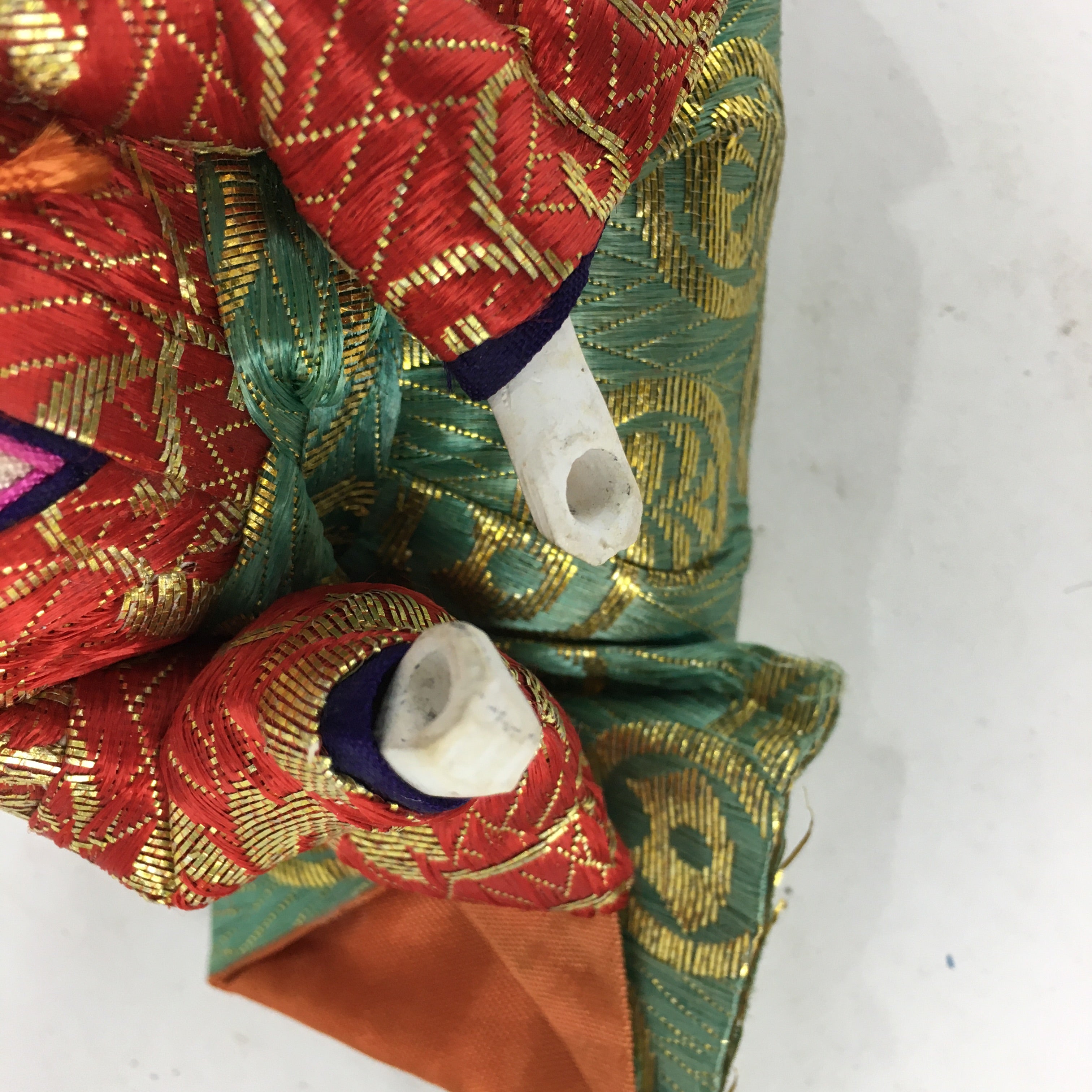 Japanese Hina Doll Kimono Boy Musician Vtg Gonin Bayashi Girls Day ID421