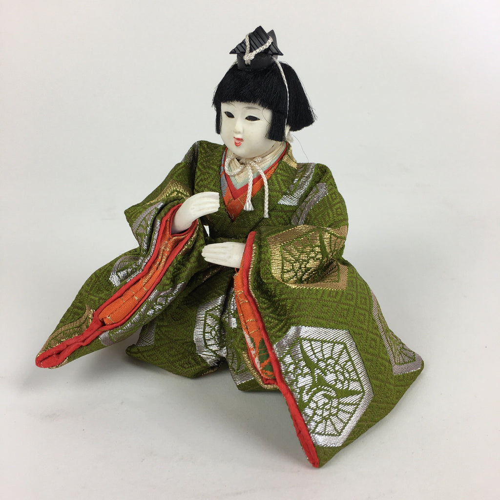 Japanese Hina Doll Kimono Boy Musician Vtg Gonin Bayashi Girls Day ID445
