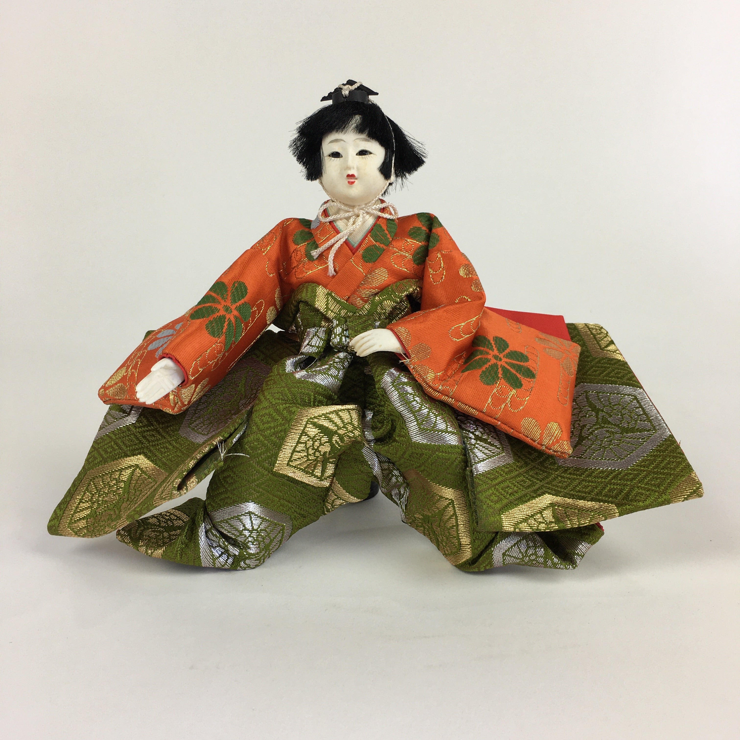Japanese Hina Doll Kimono Boy Musician Vtg Gonin Bayashi Girls Day ID446