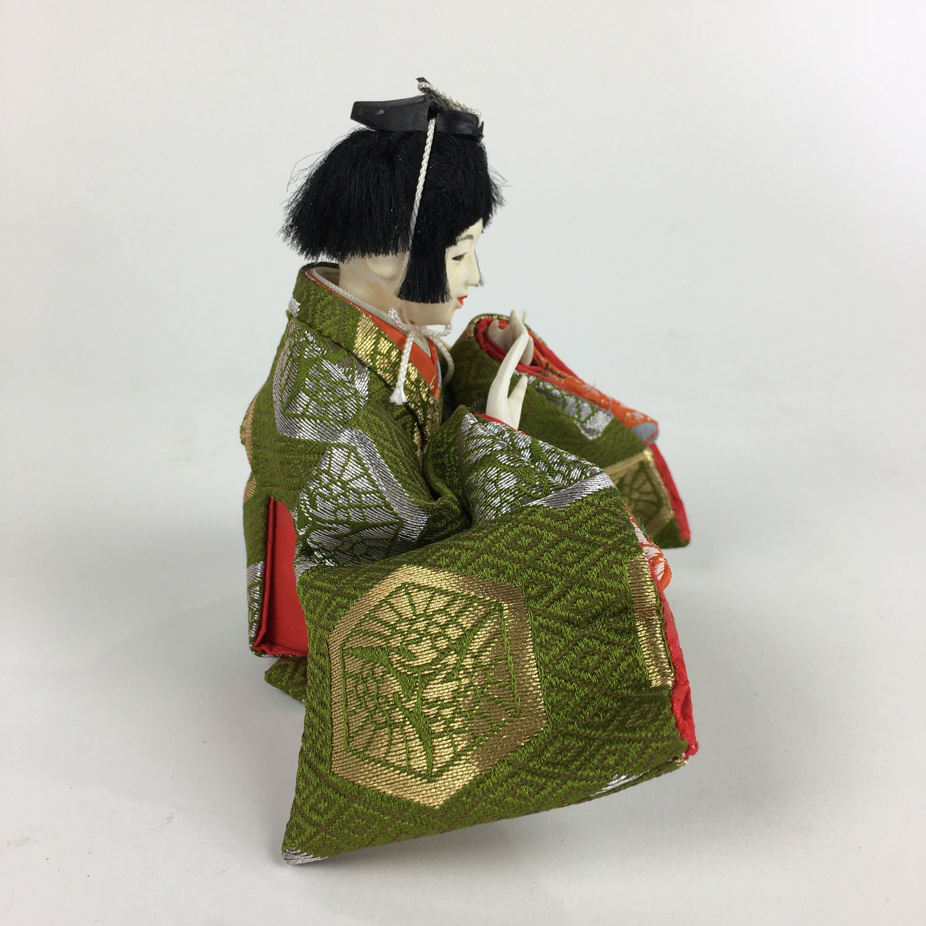 Japanese Hina Doll Kimono Boy Musician Vtg Gonin Bayashi Girls Day ID447