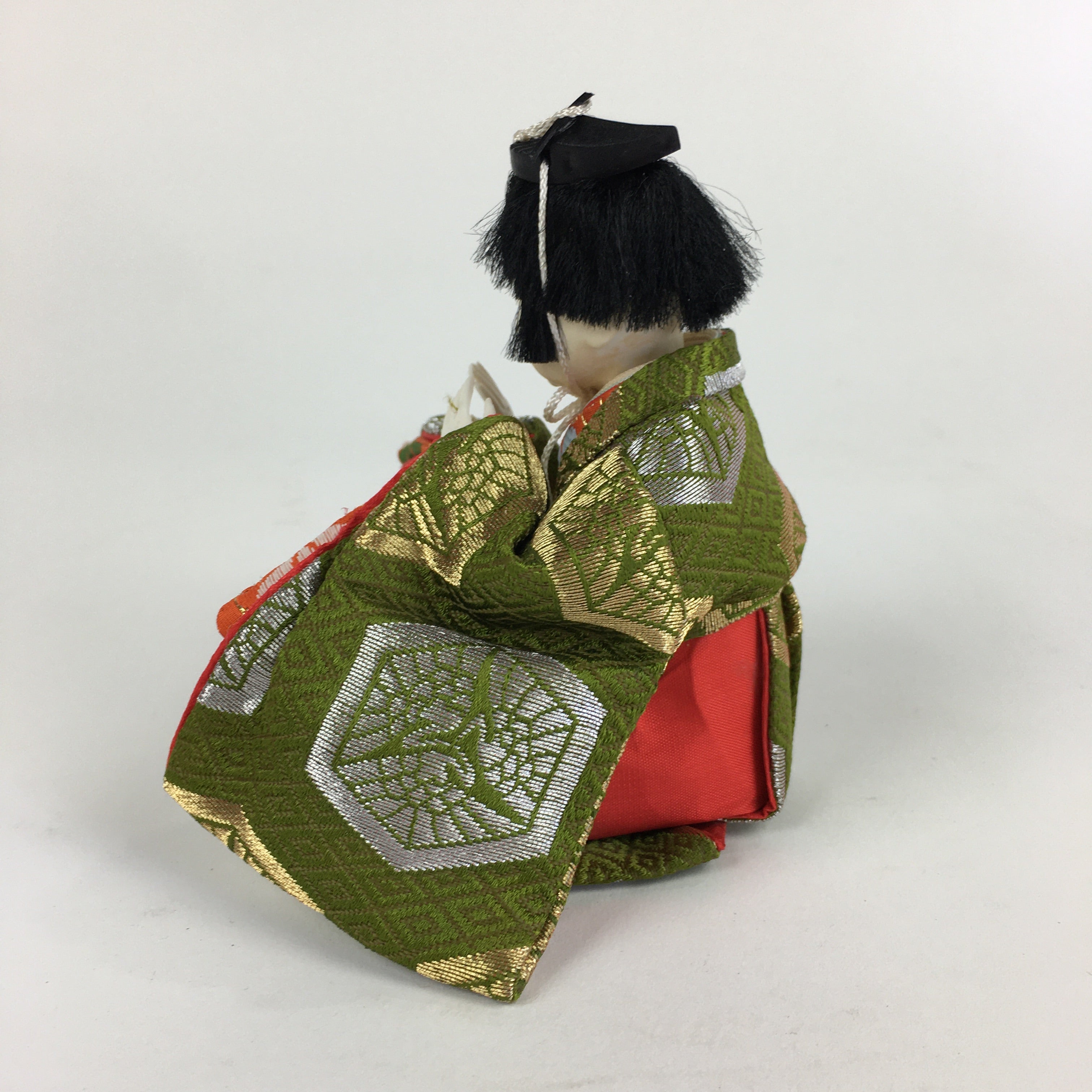 Japanese Hina Doll Kimono Boy Musician Vtg Gonin Bayashi Girls Day ID447