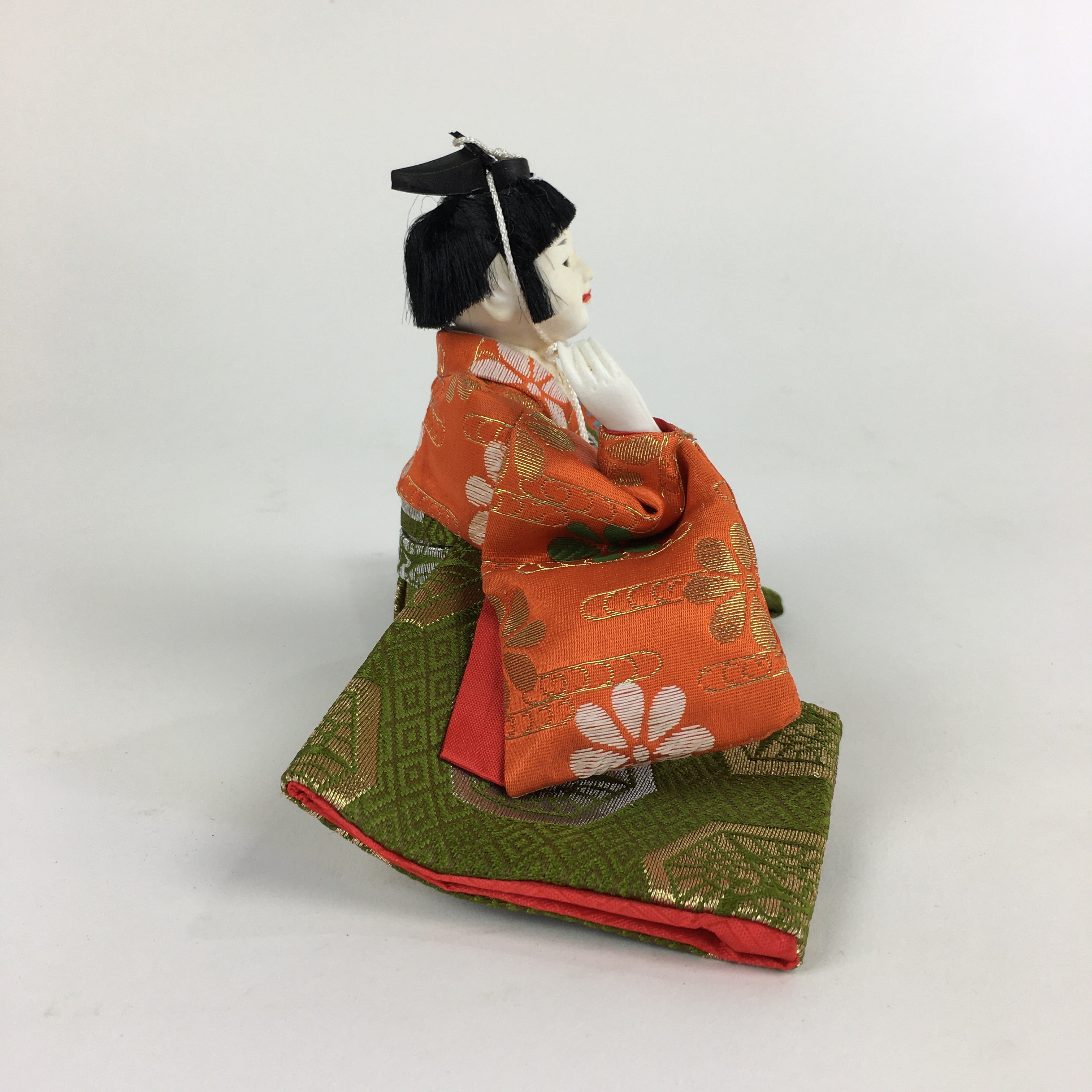 Japanese Hina Doll Kimono Boy Musician Vtg Gonin Bayashi Girls Day ID448