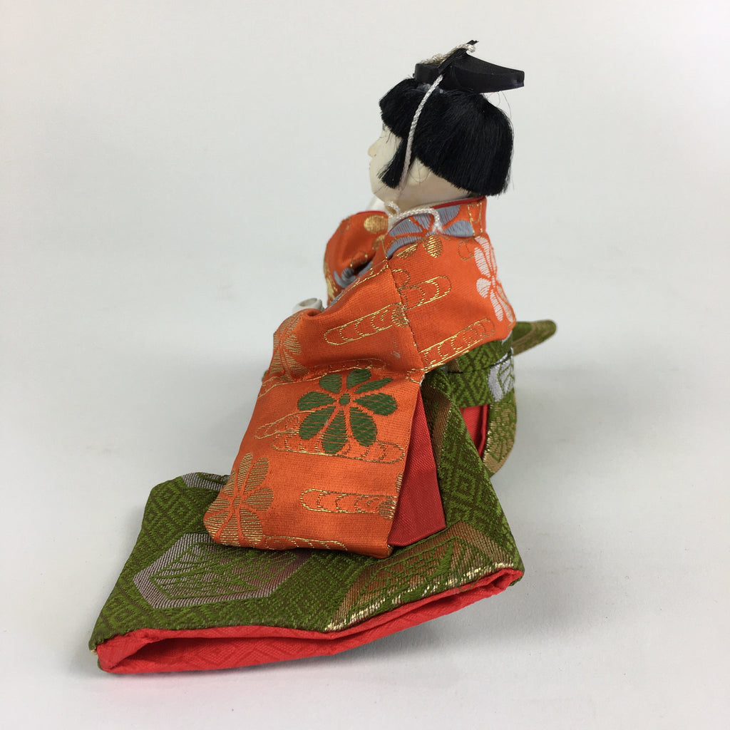 Japanese Hina Doll Kimono Boy Musician Vtg Gonin Bayashi Girls Day ID448
