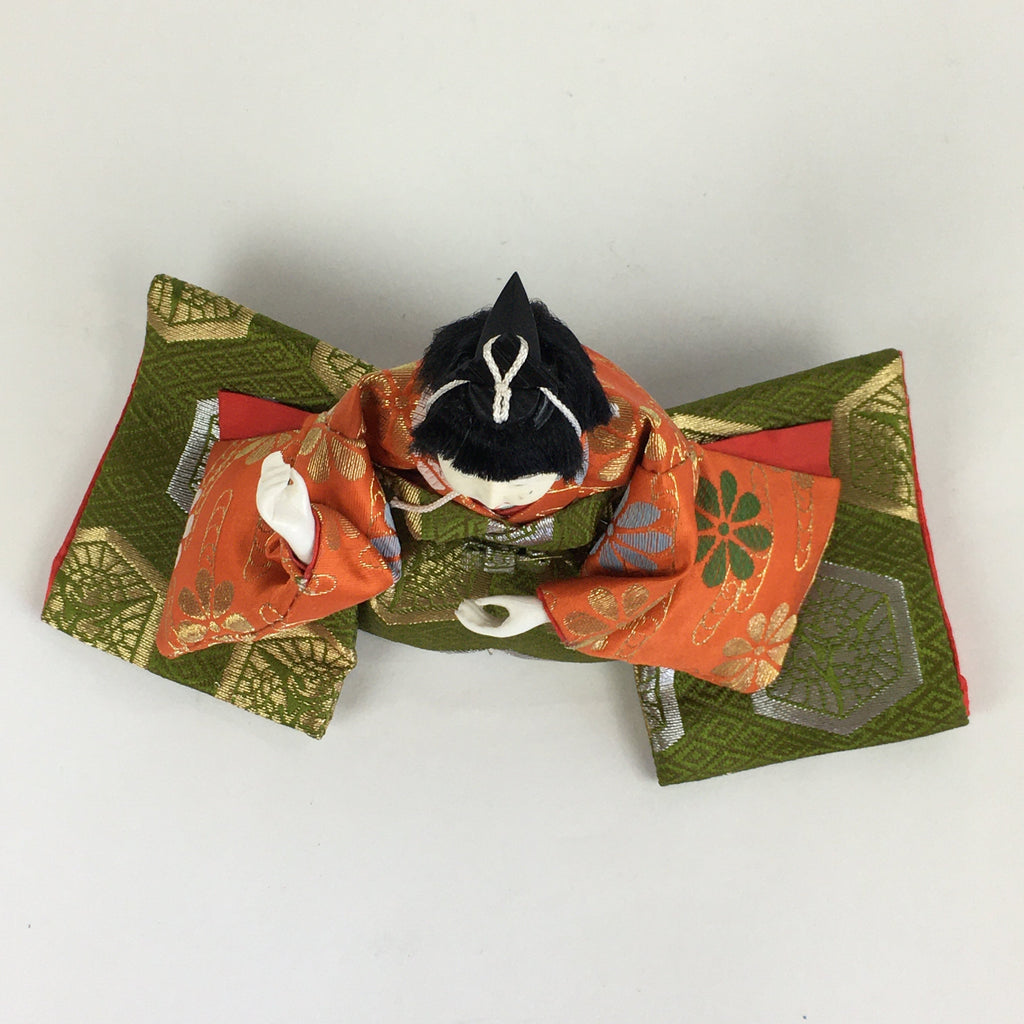 Japanese Hina Doll Kimono Boy Musician Vtg Gonin Bayashi Girls Day ID448