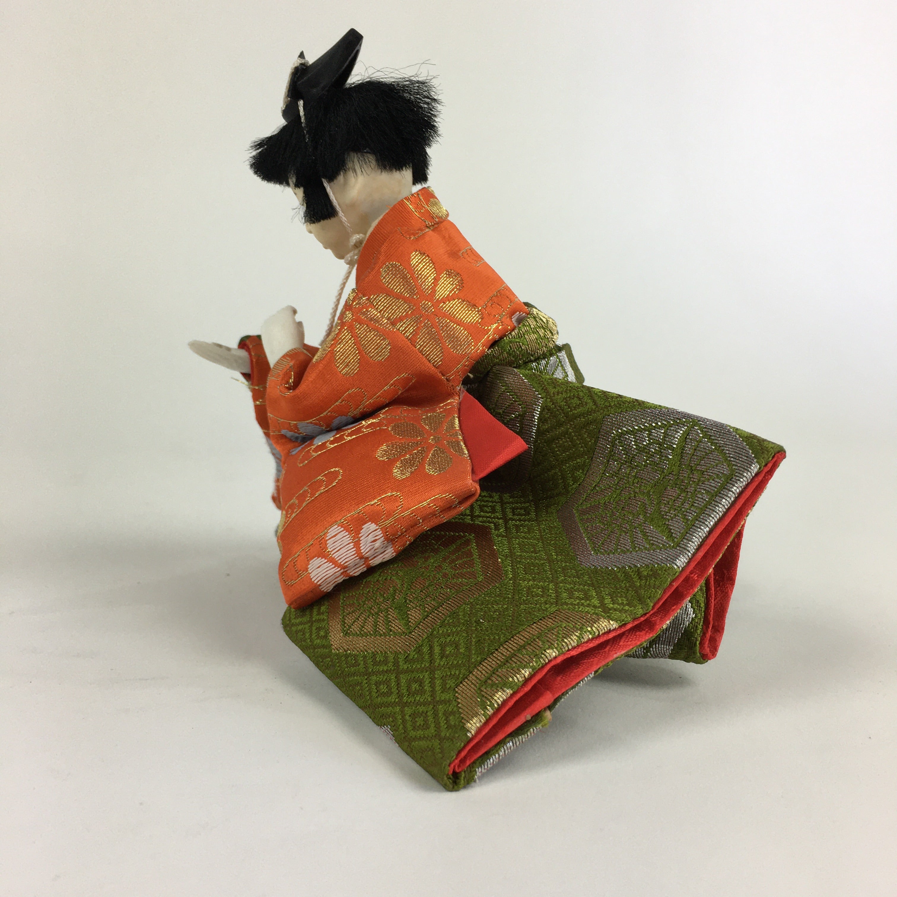 Japanese Hina Doll Kimono Boy Musician Vtg Gonin Bayashi Girls Day ID449