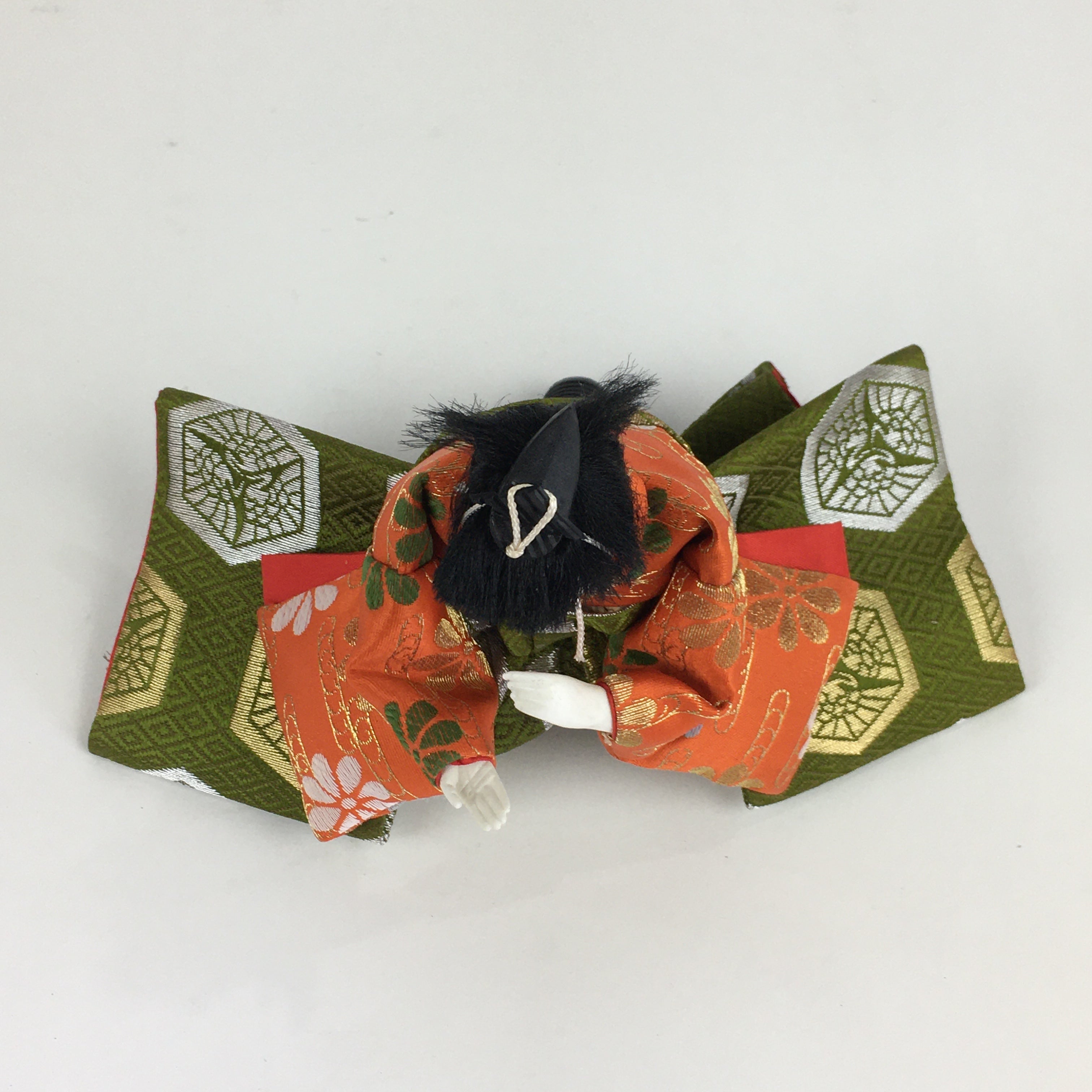 Japanese Hina Doll Kimono Boy Musician Vtg Gonin Bayashi Girls Day ID449