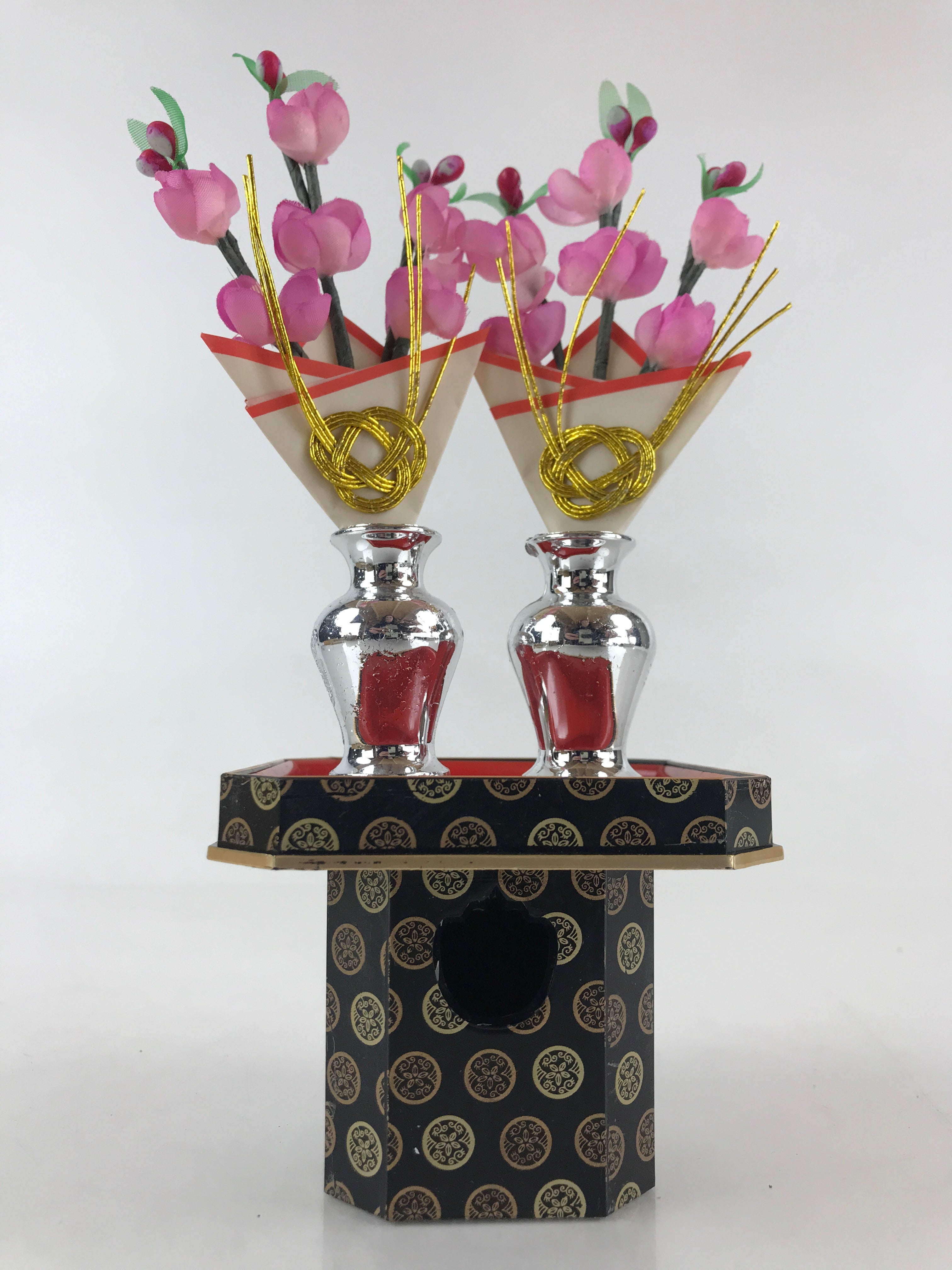 Japanese Hina Doll Kuchibana Vase Tray Vtg Hinamatsuri Girls Day Decoration ID48