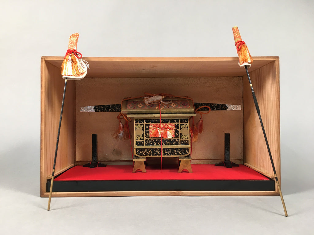 Japanese Hina Doll Lacquer Carriage Stand Palanquin Girls Day Decoration ID353
