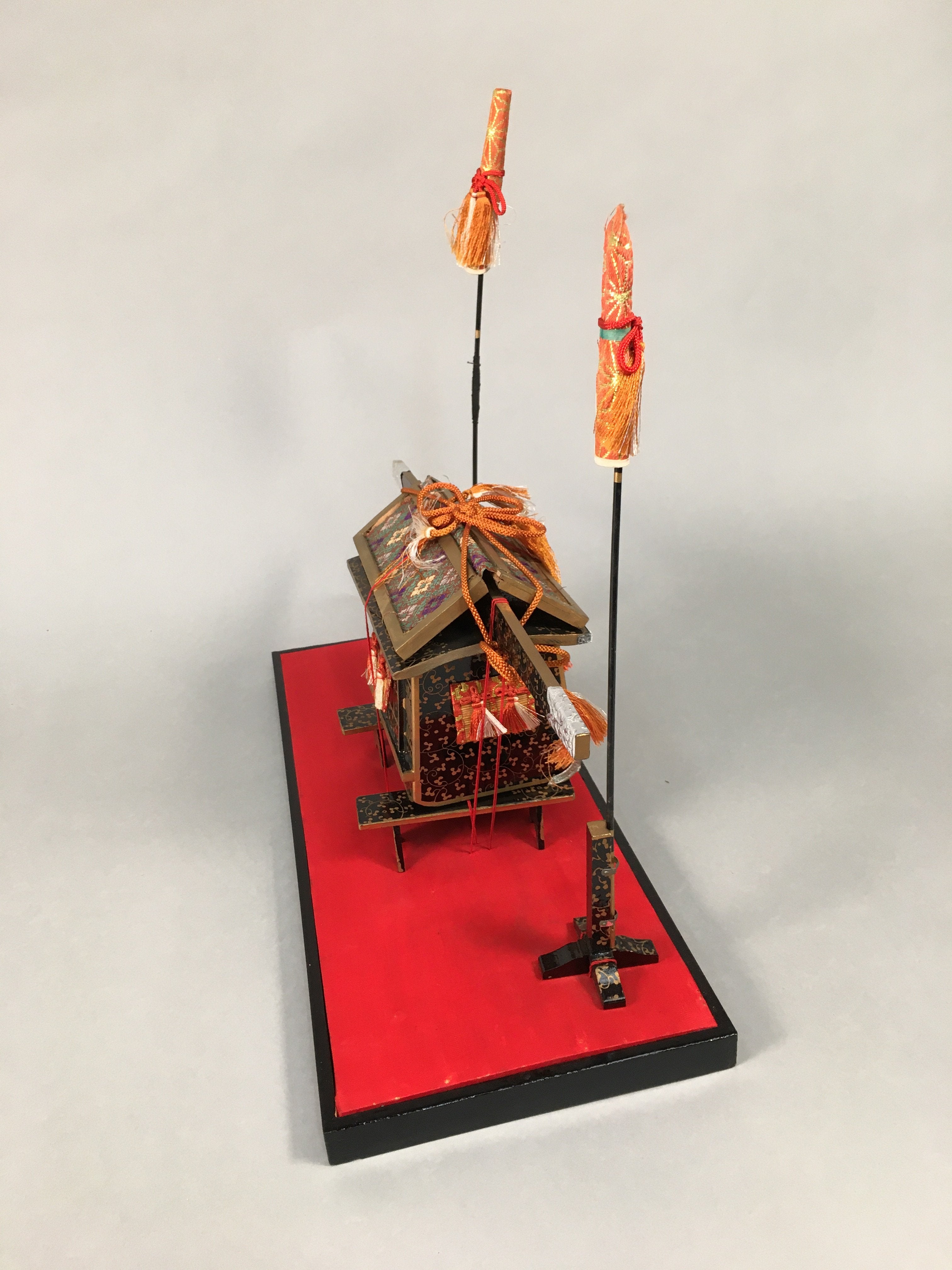 Japanese Hina Doll Lacquer Carriage Stand Palanquin Girls Day Decoration ID353