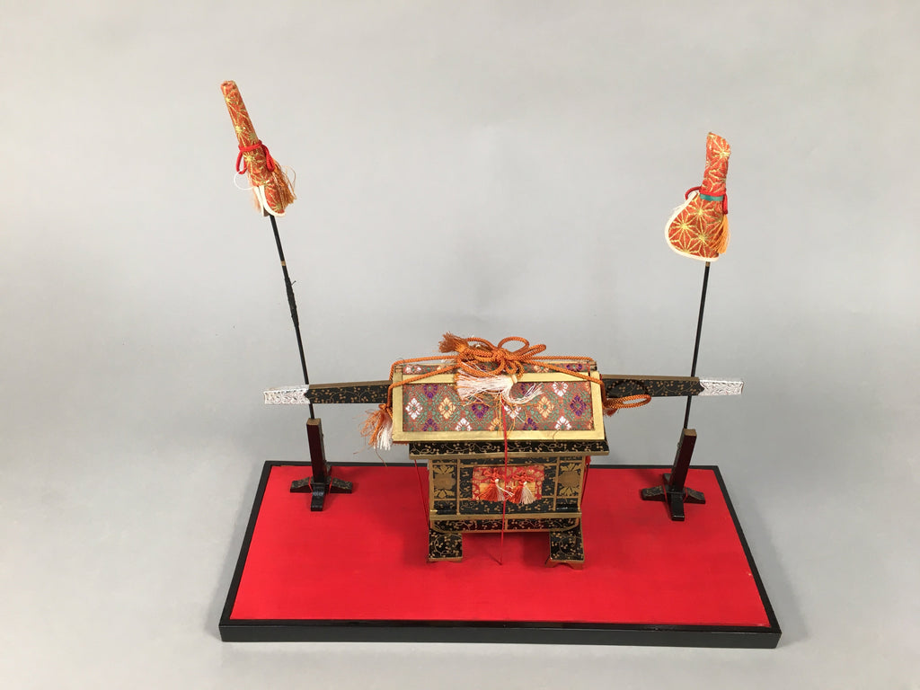 Japanese Hina Doll Lacquer Carriage Stand Palanquin Girls Day Decoration ID353