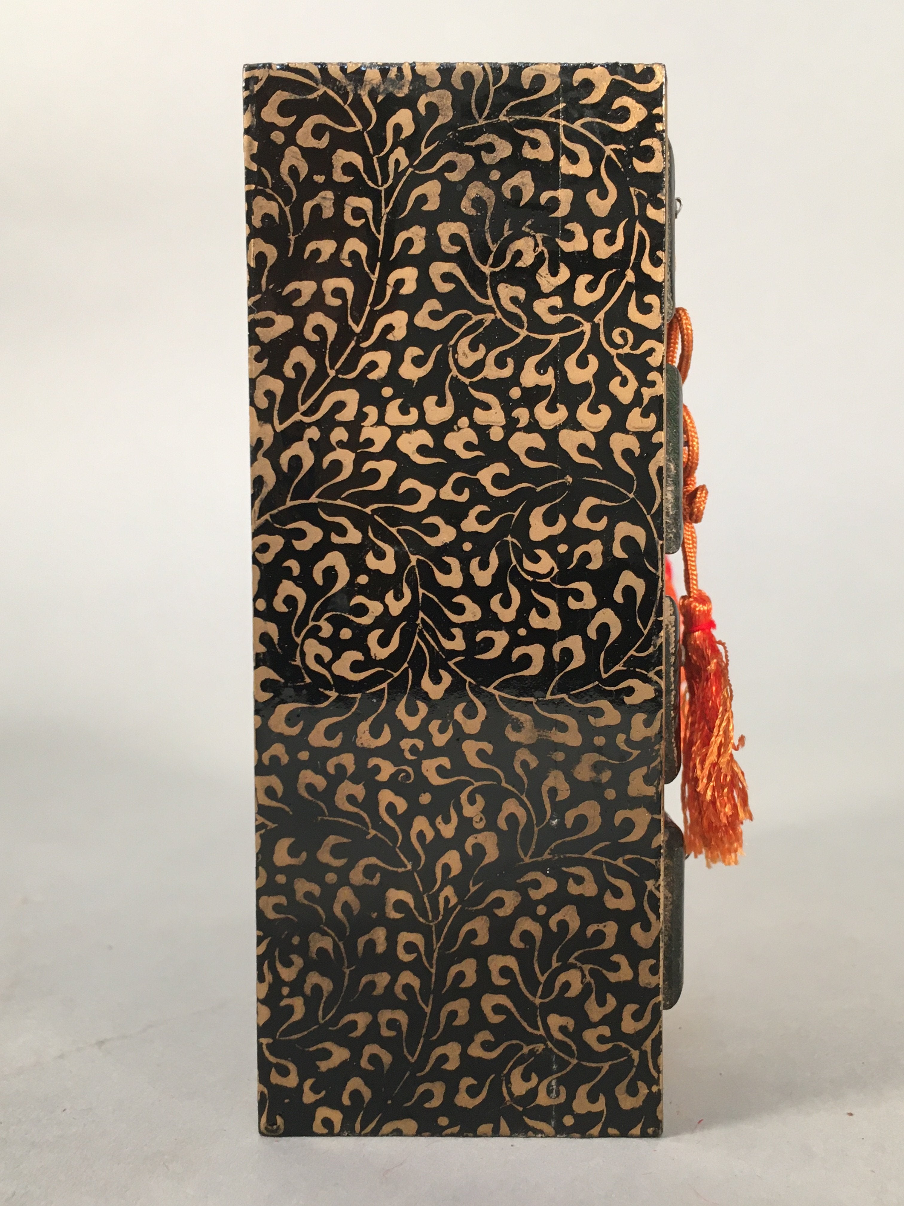 Japanese Hina Doll Lacquer Chest Vtg Girls Day Wood Decoration Makie ID290