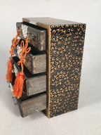 Japanese Hina Doll Lacquer Chest Vtg Girls Day Wood Decoration Makie ID290