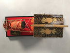 Japanese Hina Doll Lacquer Ox Carriage Stand Vtg Palanquin Miniature Girls Day I