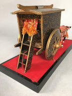 Japanese Hina Doll Lacquer Ox Carriage Stand Vtg Palanquin Miniature Girls Day I
