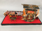 Japanese Hina Doll Lacquer Ox Carriage Stand Vtg Palanquin Miniature ID378