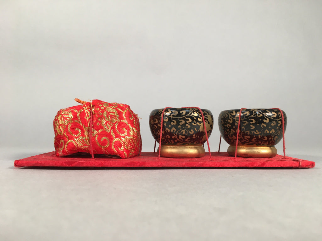 Japanese Hina Doll Miniature Furniture Vtg Fire Pit Clothes Bag Hibachi ID287