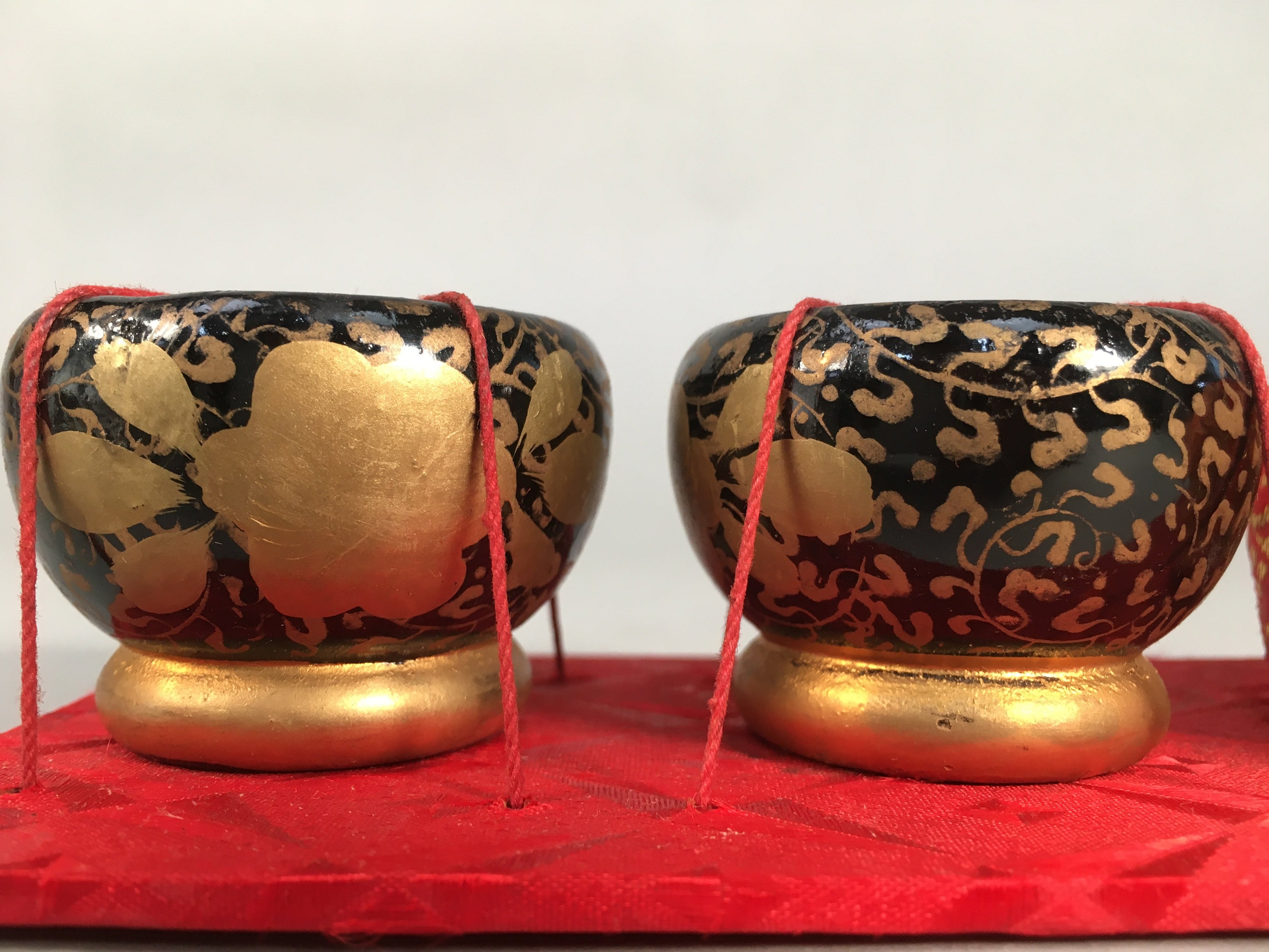 Japanese Hina Doll Miniature Furniture Vtg Fire Pit Clothes Bag Hibachi ID287