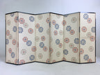 Japanese Hina Doll Miniature Furniture Vtg Gold Folding Screen Panel Byobu ID431
