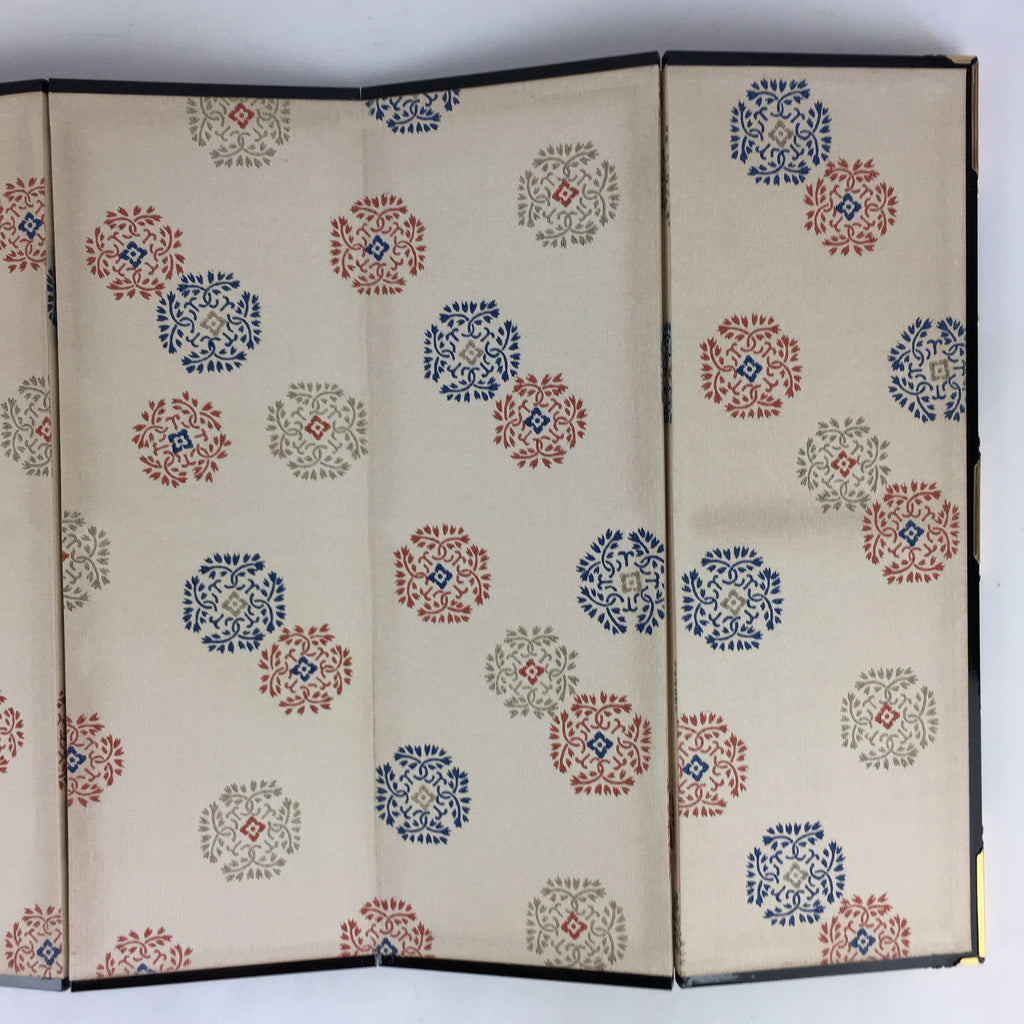 Japanese Hina Doll Miniature Furniture Vtg Gold Folding Screen Panel Byobu ID431