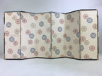 Japanese Hina Doll Miniature Furniture Vtg Gold Folding Screen Panel Byobu ID432