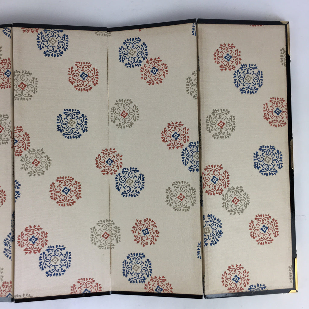 Japanese Hina Doll Miniature Furniture Vtg Gold Folding Screen Panel Byobu ID432