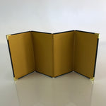 Japanese Hina Doll Miniature Furniture Vtg Gold Folding Screen Panel Byobu ID479