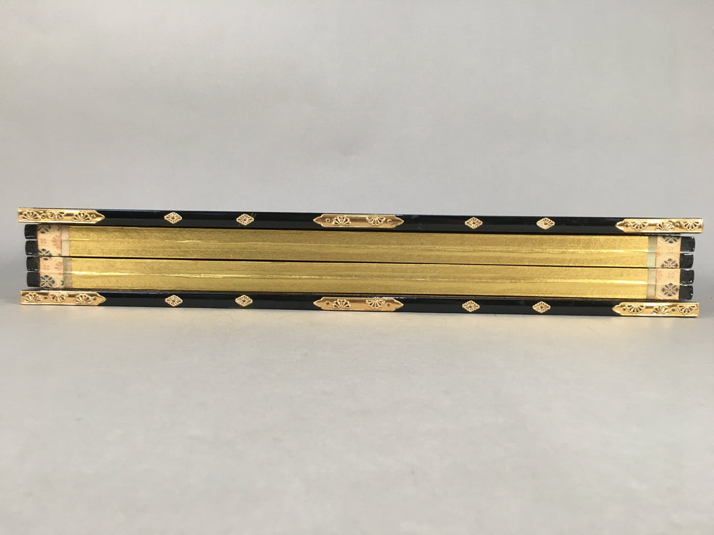 Japanese Hina Doll Miniature Furniture Vtg Gold Screen Folding Panel Byobu ID321