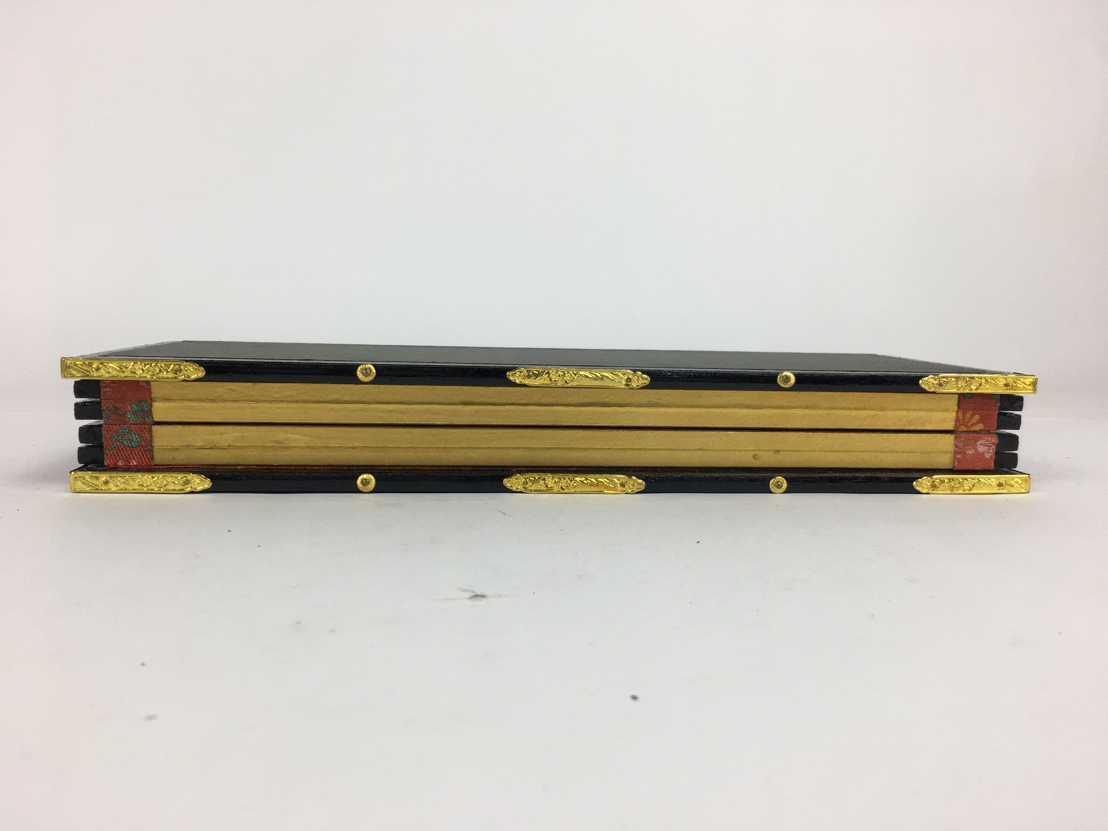Japanese Hina Doll Miniature Furniture Vtg Gold Screen Folding Panel Byobu ID397
