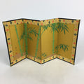 Japanese Hina Doll Miniature Furniture Vtg Gold Screen Folding Panel Byobu ID429