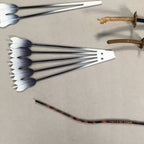 Japanese Hina Doll Ningyo Boy's Day Bow Arrow Sword 16pc Display Set Vtg ID372