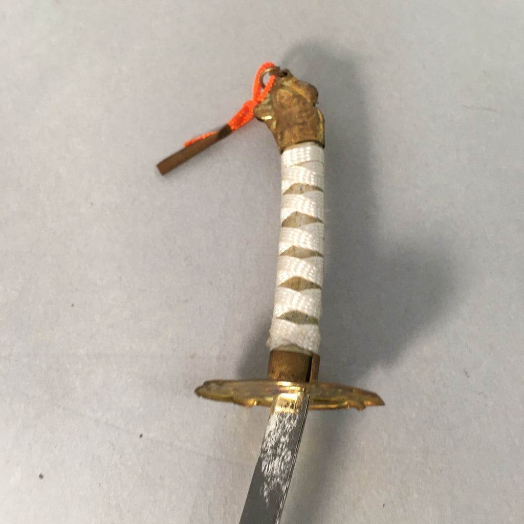 Japanese Hina Doll Ningyo Boy's Day Sword Display Vtg Katana Metal ID373