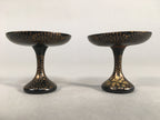 Japanese Hina Doll Offering Stand Pair Vtg Furniture Wooden Lacquered ID335